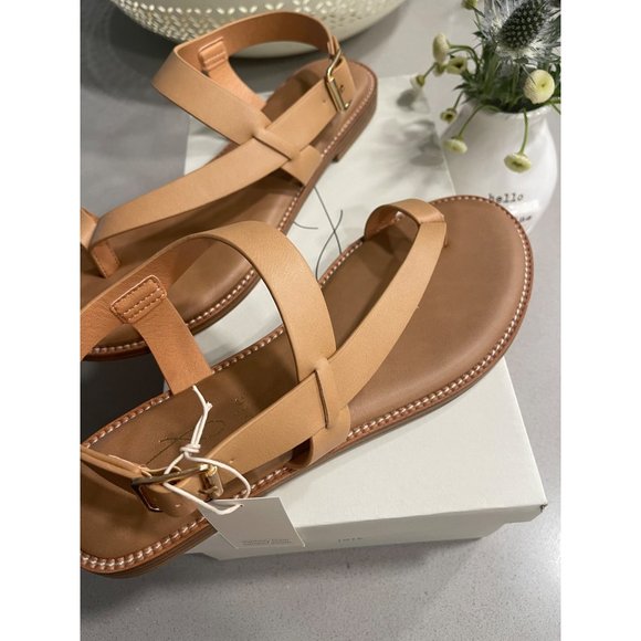 Joie Lennox Tan Leather Toe Strap Sandals - Picture 6 of 11